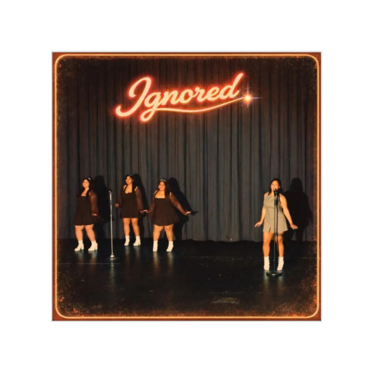 Ignored Neon Stage Square Sticker — Transparent Outdoor Sticker
